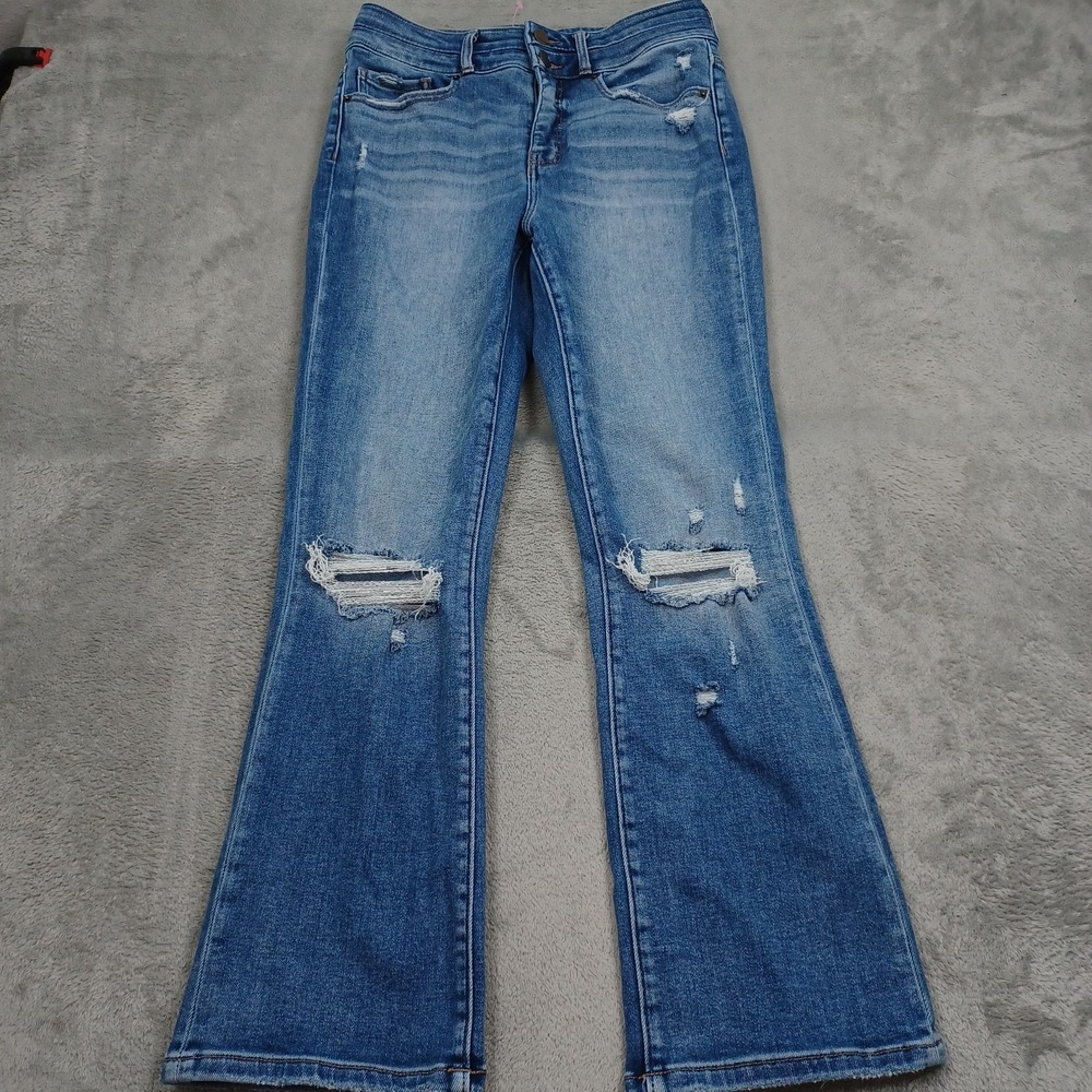 BKE Jeans Womens 30 Blue Denim High Rise Slim Fit Casual Modern Distressed
